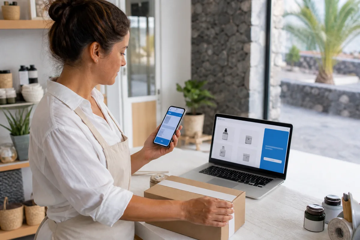 Checkout móvil y preparación de pedidos para tienda online en Lanzarote