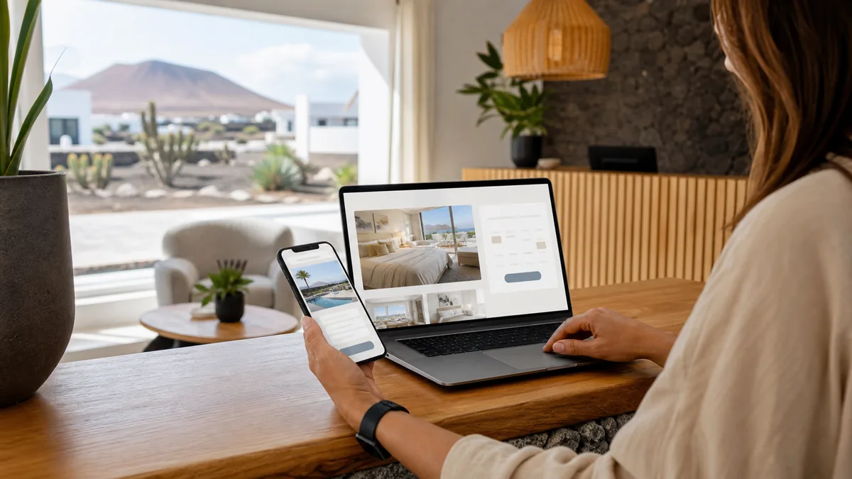 Diseño web para alojamientos turísticos en Lanzarote con reservas online