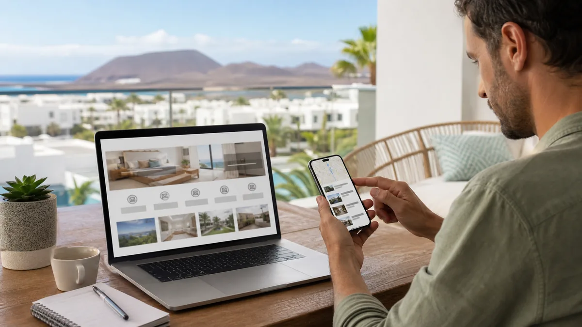 SEO local y experiencia móvil para alojamiento turístico en Lanzarote